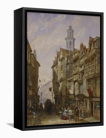 A Street in a Country Town-Louise J. Rayner-Framed Premier Image Canvas