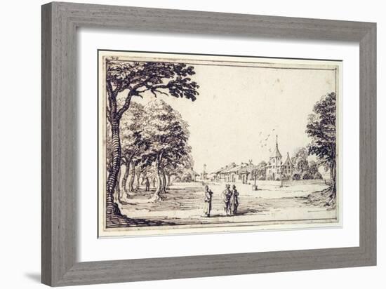 A Street in Bainville-Sur-Madon, with Callot's House-Jacques Callot-Framed Giclee Print