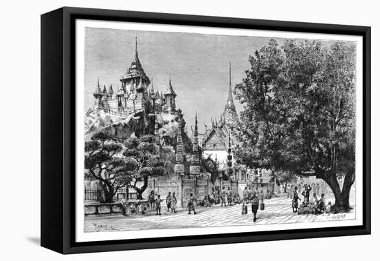 A Street in Bangkok, Thailand, 1895-Charles Barbant-Framed Premier Image Canvas