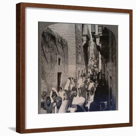 'A Street in Bethlehem', c1900-Unknown-Framed Photographic Print