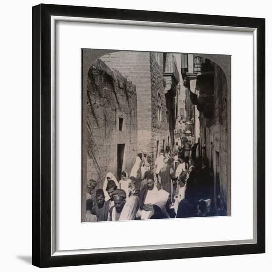 'A Street in Bethlehem', c1900-Unknown-Framed Photographic Print