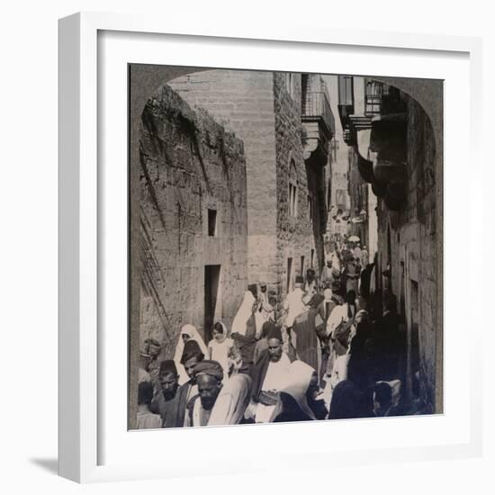 'A Street in Bethlehem', c1900-Unknown-Framed Photographic Print