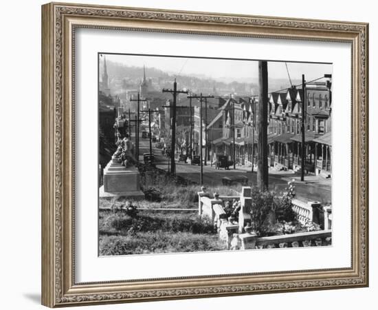 A street in Bethlehem, Pennsylvania, 1935-Walker Evans-Framed Photographic Print