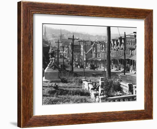 A street in Bethlehem, Pennsylvania, 1935-Walker Evans-Framed Photographic Print