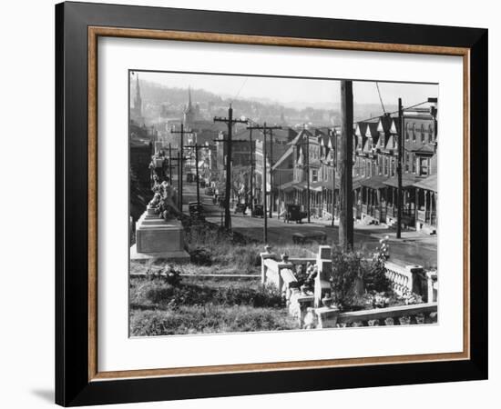 A street in Bethlehem, Pennsylvania, 1935-Walker Evans-Framed Photographic Print