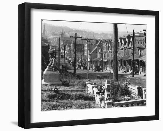 A street in Bethlehem, Pennsylvania, 1935-Walker Evans-Framed Photographic Print