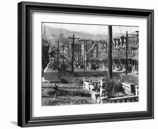 A street in Bethlehem, Pennsylvania, 1935-Walker Evans-Framed Photographic Print