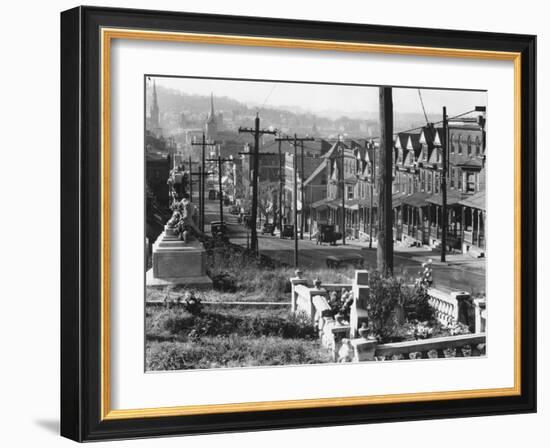 A street in Bethlehem, Pennsylvania, 1935-Walker Evans-Framed Photographic Print