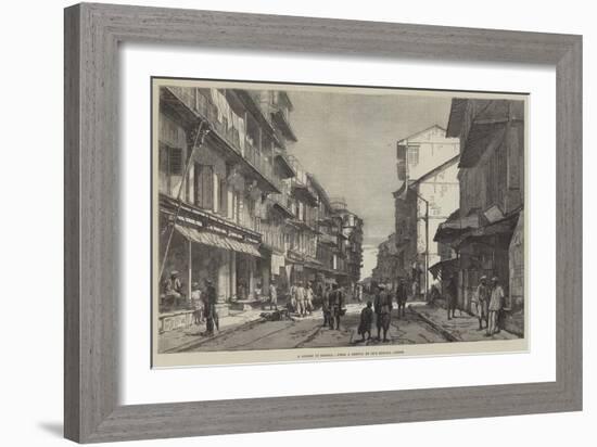 A Street in Bombay-null-Framed Giclee Print