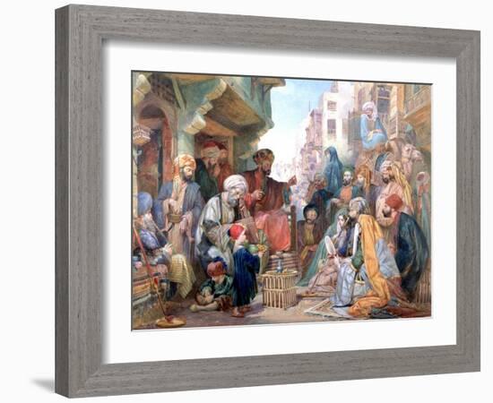 A Street in Cairo, Egypt, C1825-1876-John Frederick Lewis-Framed Giclee Print