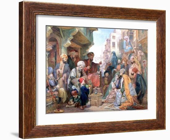 A Street in Cairo, Egypt, C1825-1876-John Frederick Lewis-Framed Giclee Print