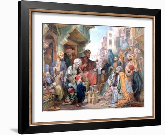 A Street in Cairo, Egypt, C1825-1876-John Frederick Lewis-Framed Giclee Print