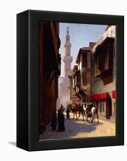 A Street in Cairo-Jean Leon Gerome-Framed Premier Image Canvas