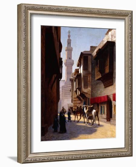 A Street in Cairo-Jean Leon Gerome-Framed Giclee Print