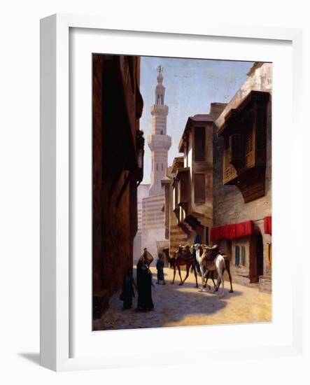 A Street in Cairo-Jean Leon Gerome-Framed Giclee Print