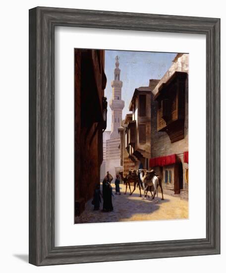 A Street in Cairo-Jean Leon Gerome-Framed Giclee Print