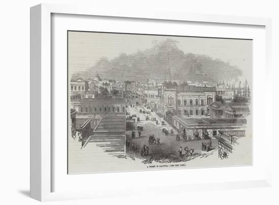 A Street in Calcutta-null-Framed Giclee Print