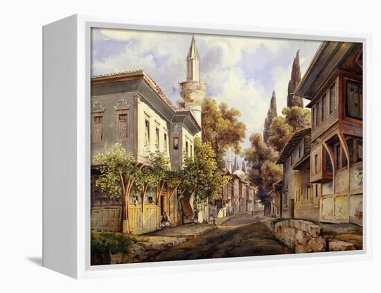 A Street in Constantinople, 1835-Johann Jakob Wolfensberger-Framed Premier Image Canvas