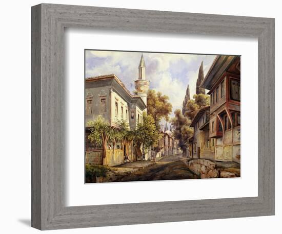 A Street in Constantinople, 1835-Johann Jakob Wolfensberger-Framed Giclee Print