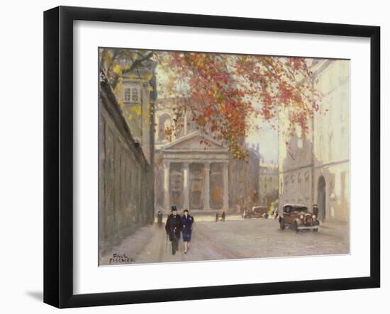 A Street in Copenhagen-Paul Fischer-Framed Giclee Print