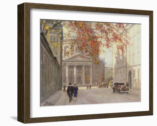 A Street in Copenhagen-Paul Fischer-Framed Giclee Print