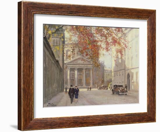 A Street in Copenhagen-Paul Fischer-Framed Giclee Print