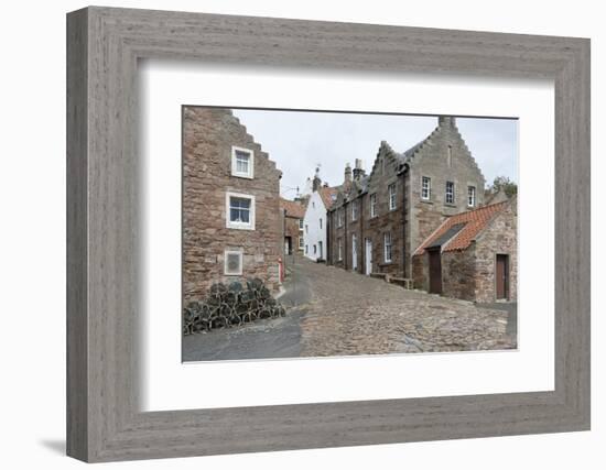 A Street in Crail with Lobster Pots, Fife Coast, Scotland, United Kingdom-Nick Servian-Framed Photographic Print