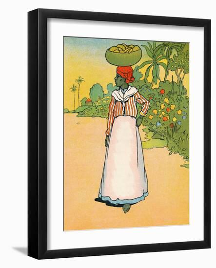 'A Street in Jamaica', 1912-Charles Robinson-Framed Giclee Print