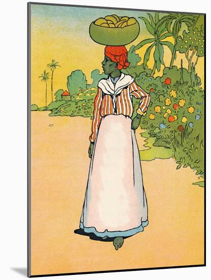 'A Street in Jamaica', 1912-Charles Robinson-Mounted Giclee Print