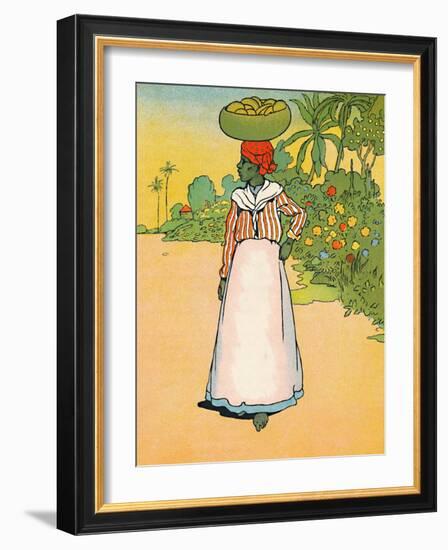 'A Street in Jamaica', 1912-Charles Robinson-Framed Giclee Print