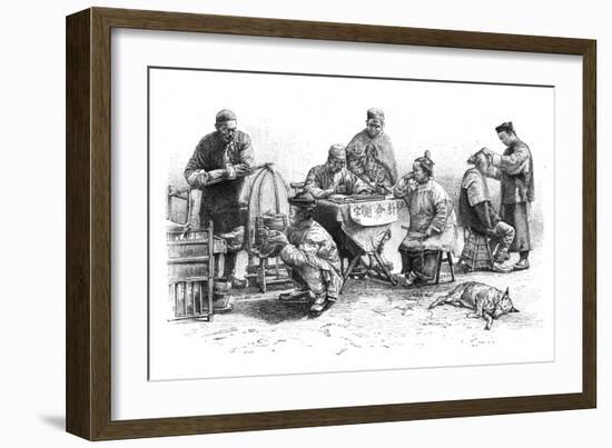 A Street in Kin-Kiang, Types and Costumes, C1890-null-Framed Giclee Print