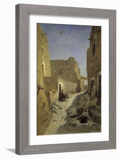 A Street in Laghouat-Eugene Fromentin-Framed Giclee Print