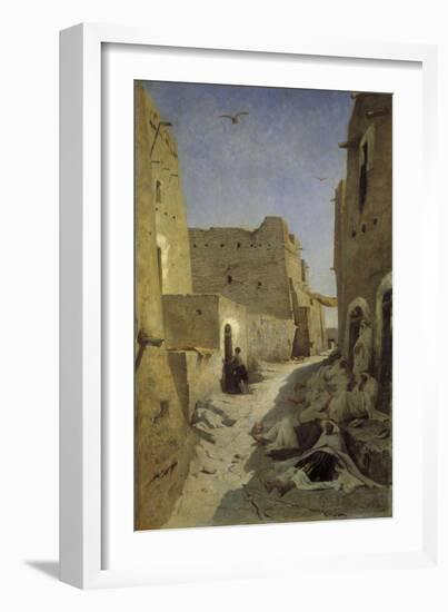 A Street in Laghouat-Eugene Fromentin-Framed Giclee Print