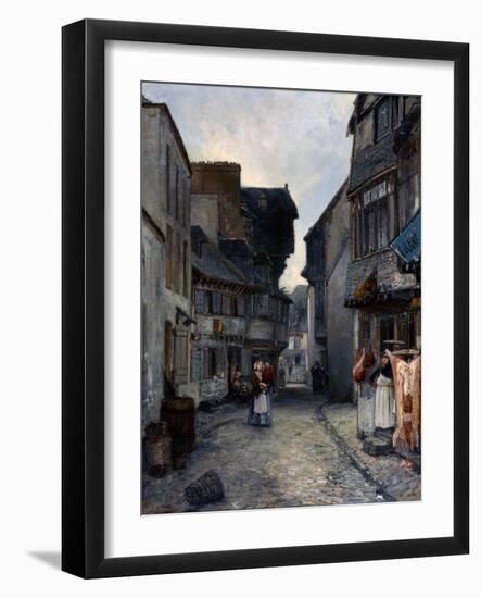 A Street in Landerneau - Peinture De Johan Barthold Jongkind (1819-1891) - 1851 - Oil on Canvas - 7-Johan-Barthold Jongkind-Framed Giclee Print