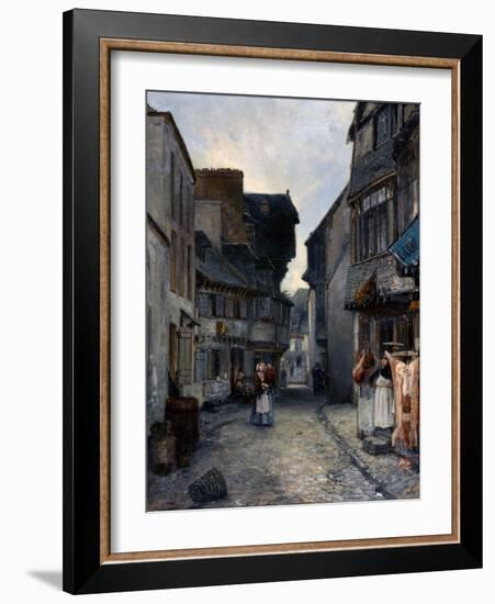 A Street in Landerneau - Peinture De Johan Barthold Jongkind (1819-1891) - 1851 - Oil on Canvas - 7-Johan-Barthold Jongkind-Framed Giclee Print