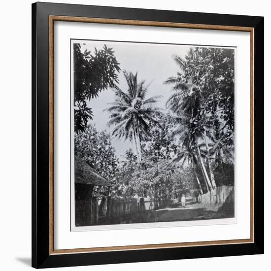 A Street in Papeete, from "Tahiti," Published in London, 1882-Colonel Stuart-wortley-Framed Giclee Print