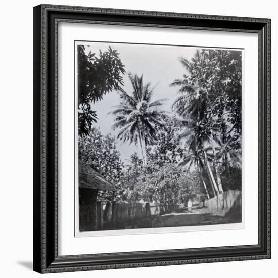 A Street in Papeete, from "Tahiti," Published in London, 1882-Colonel Stuart-wortley-Framed Giclee Print