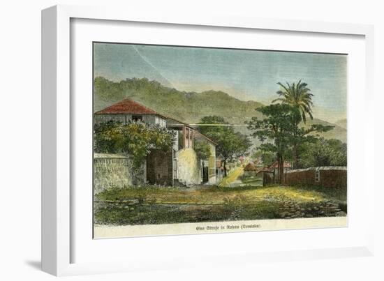 A Street in Roseau, Dominica, C1880-Pann-Framed Giclee Print