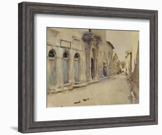 A Street in Spain (Watercolour over Graphite with Touches of Bodycolour)-John Singer Sargent-Framed Giclee Print