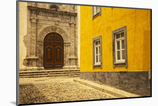 A Street in Tavira Leading to the Entrance of a Church.-Julianne Eggers-Mounted Photographic Print