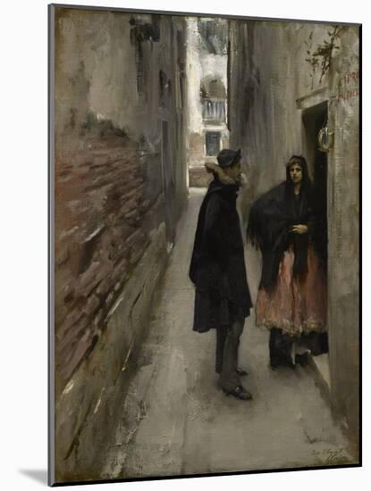 A Street in Venice, C.1880-82 (Oil on Canvas)-John Singer Sargent-Mounted Giclee Print