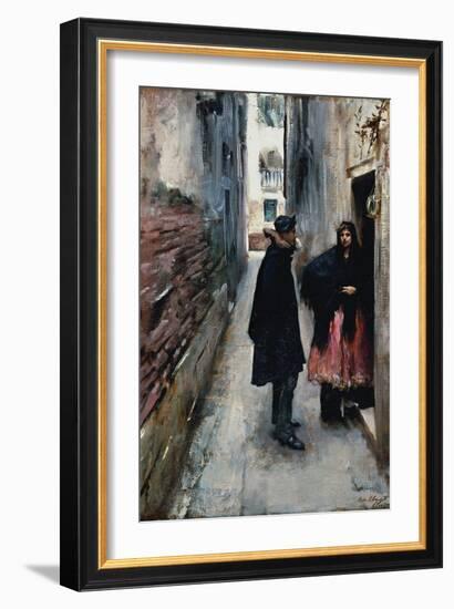 A Street in Venice-John Singer Sargent-Framed Art Print