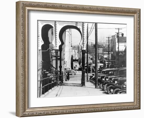 A street in Vicksburg, Mississippi, 1936-Walker Evans-Framed Photographic Print