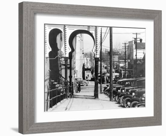 A street in Vicksburg, Mississippi, 1936-Walker Evans-Framed Photographic Print