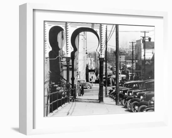 A street in Vicksburg, Mississippi, 1936-Walker Evans-Framed Photographic Print