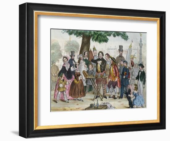 A Street Magician Near the Place De La Bastille Paris-null-Framed Giclee Print