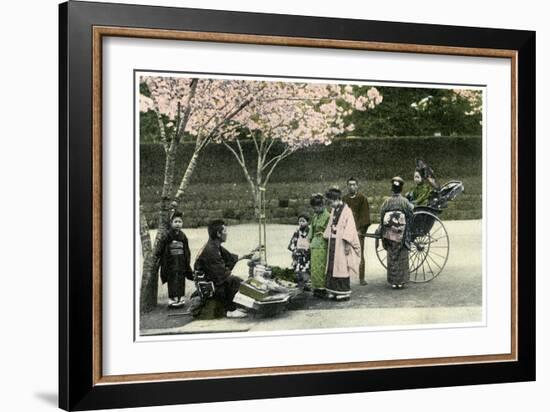 A Street Merchant, Japan, 1904-null-Framed Giclee Print