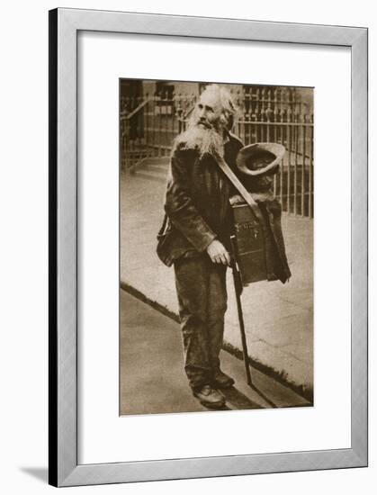 A Street Musician-null-Framed Giclee Print