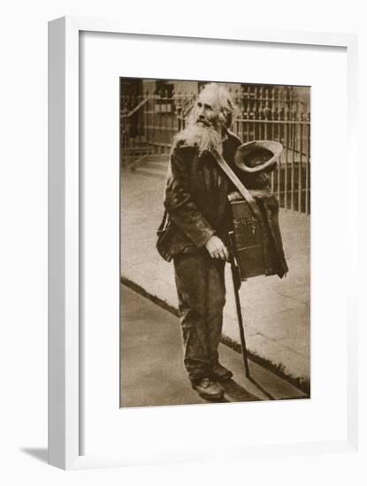A Street Musician-null-Framed Giclee Print