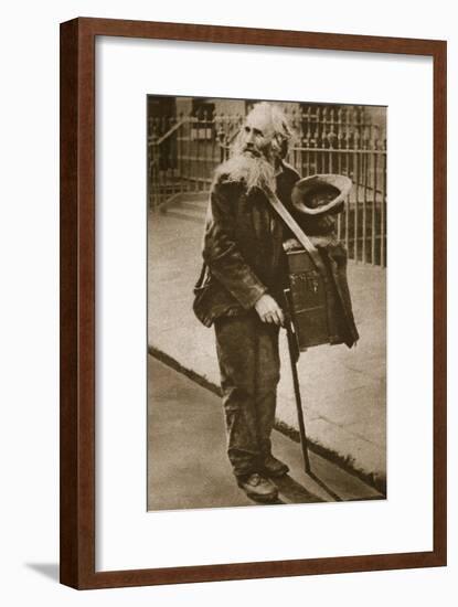 A Street Musician-null-Framed Giclee Print